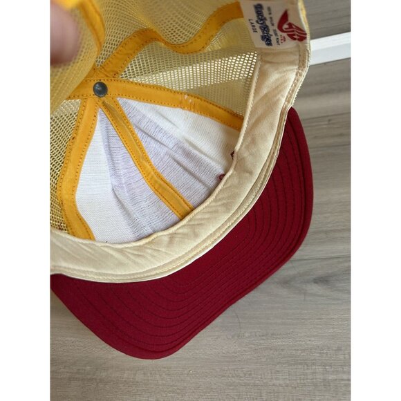 Vintage Washington Redskins Lucky Stripes Hat Mesh Trucker Snapback Made In USA - Picture 7 of 9